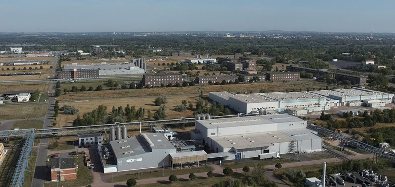 Bird's-eye view of the BYK facility in Schkopau