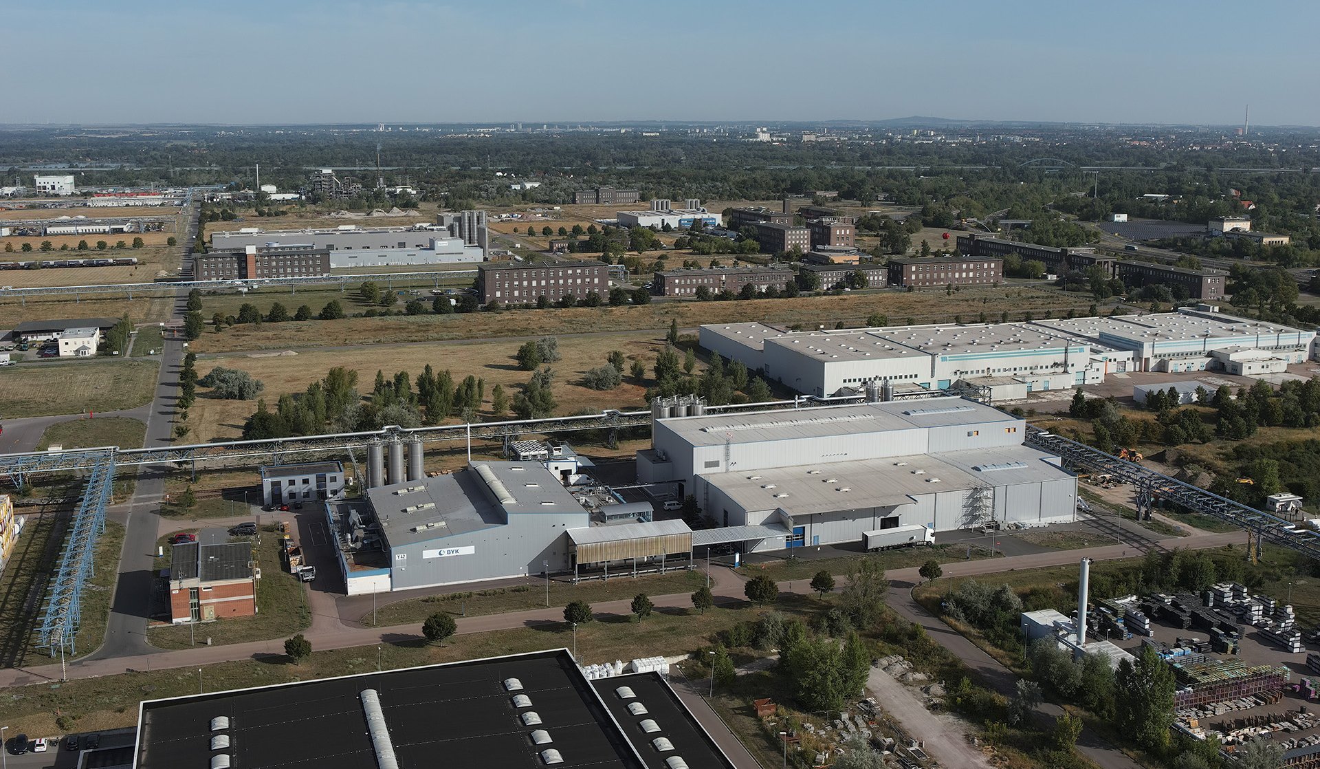 Bird's-eye view of the BYK facility in Schkopau