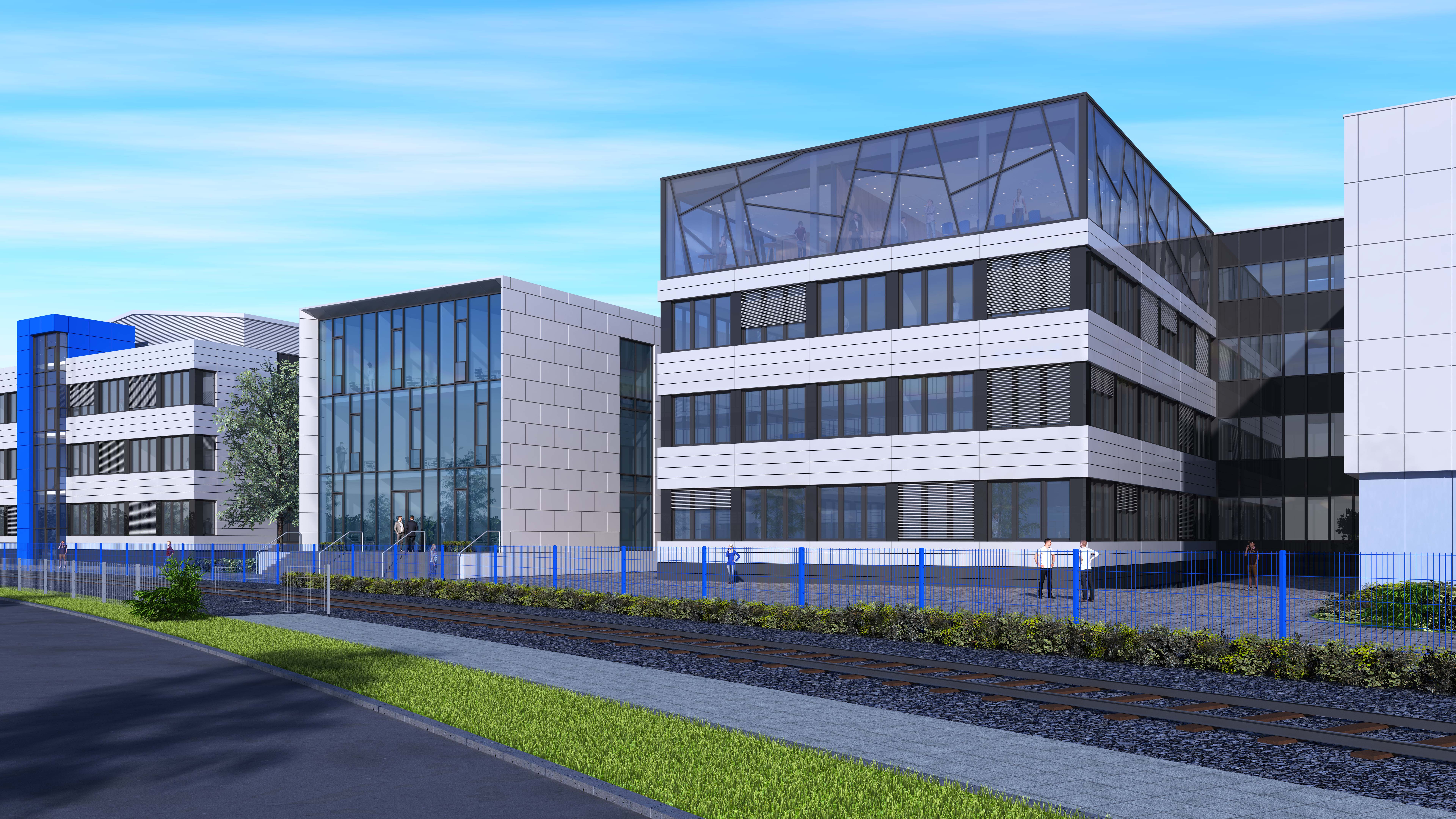 Geplanter hochmoderner Innovations-, Labor- und Seminar-Komplex von BYK in Wesel
